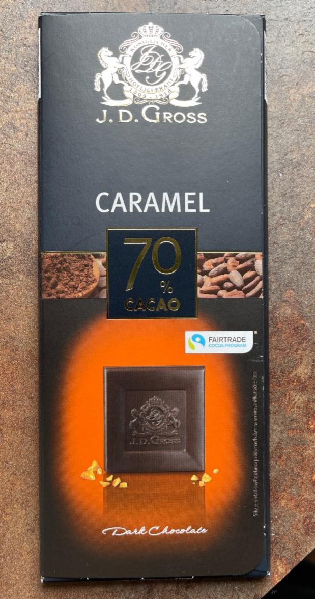 Képek - Keserű csokoládé karamell darabokkal 70% Finest Dark Ecuador with Caramel