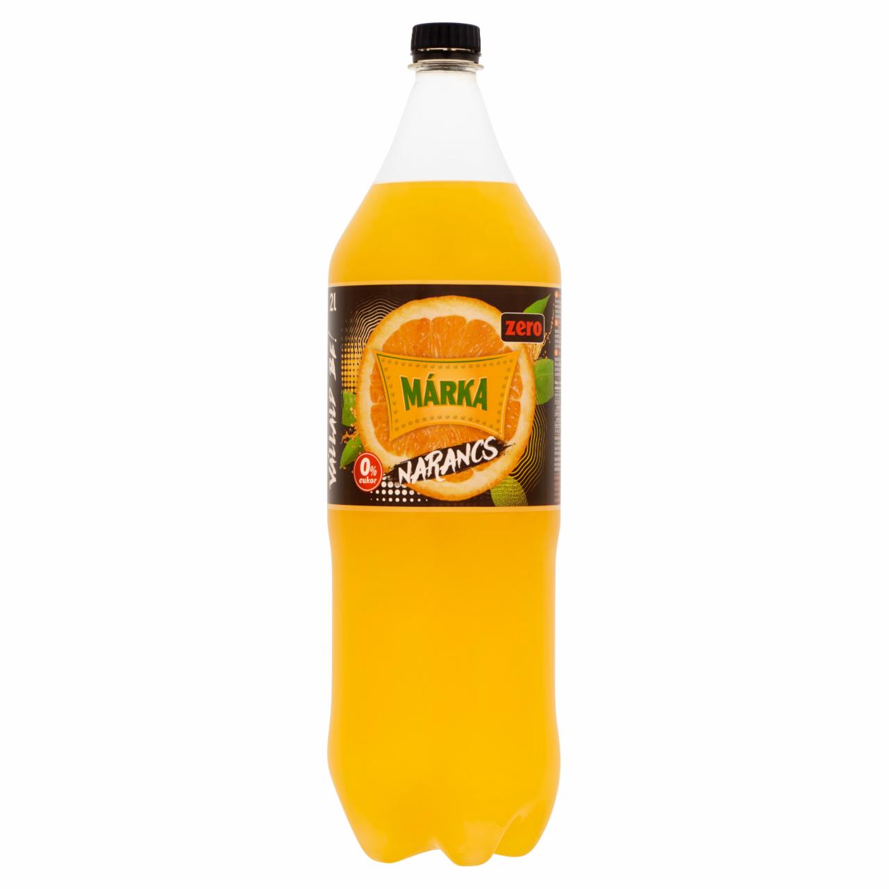 Képek - Márka Zero energiamentes narancs-maracuja ízű szénsavas üdítőtal édesítőszerekkel 2 l