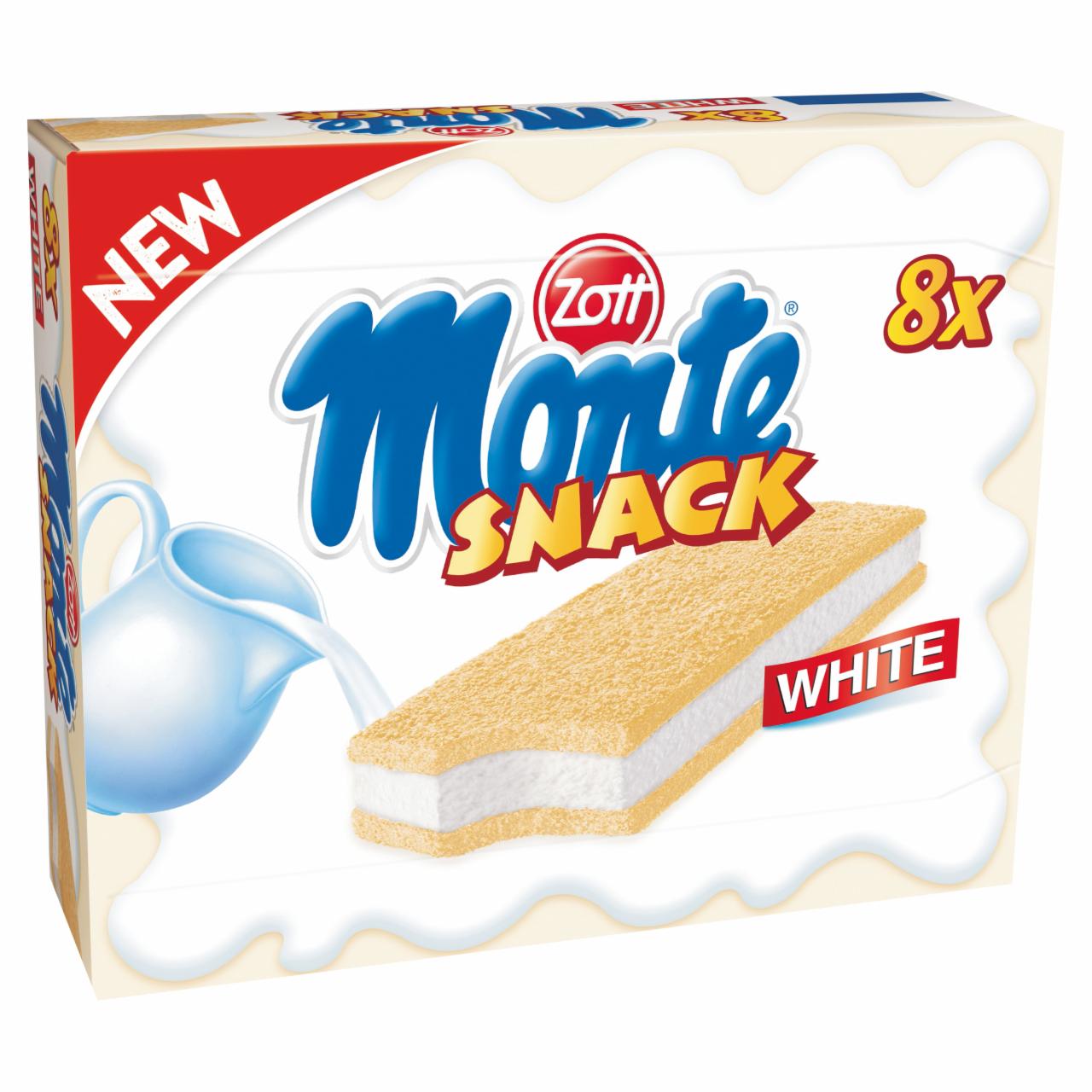 Képek - Zott Monte Snack White tejes krémmel töltött sütemény 8 x 29 g (232 g)