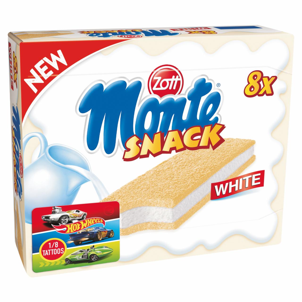 Képek - Zott Monte Snack White tejes krémmel töltött sütemény 8 x 29 g (232 g)