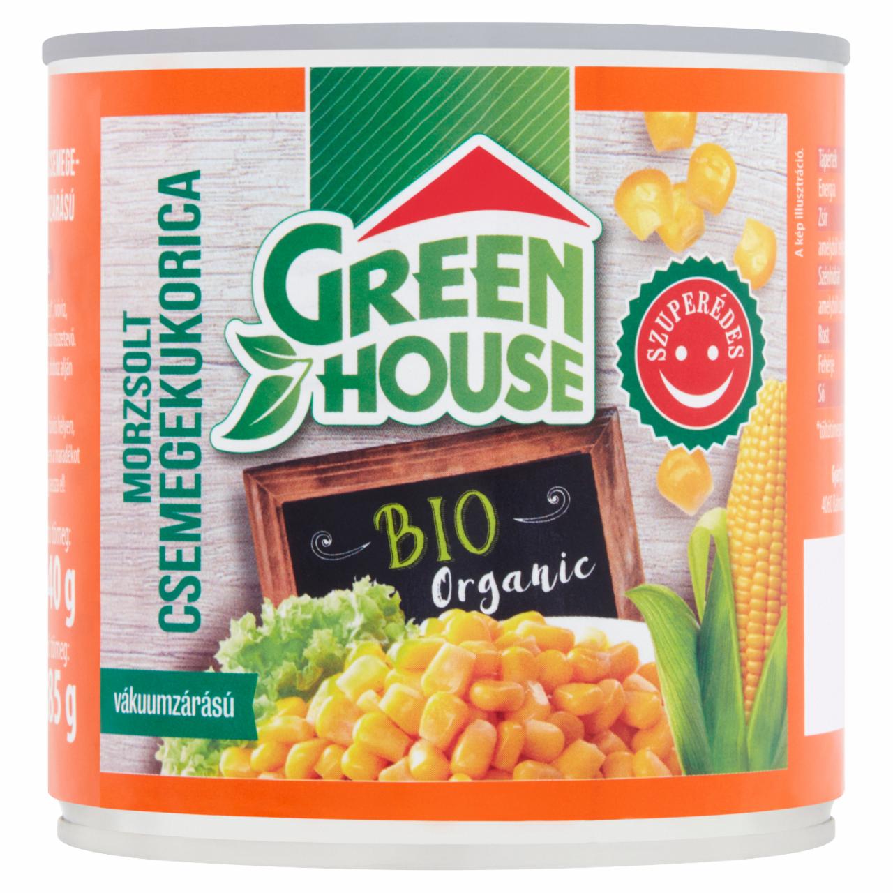 Képek - Greenhouse BIO szuperédes morzsolt csemegekukorica 340 g