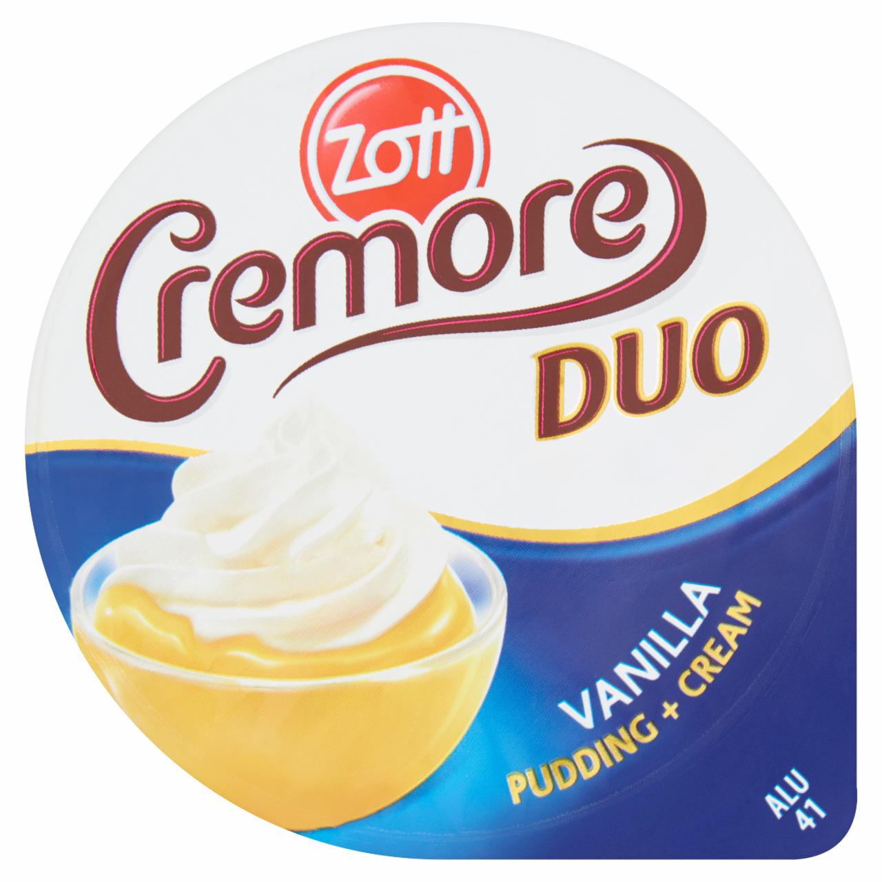 Képek - Cremore Duo vanília ízű puding tejszínhabbal Zott
