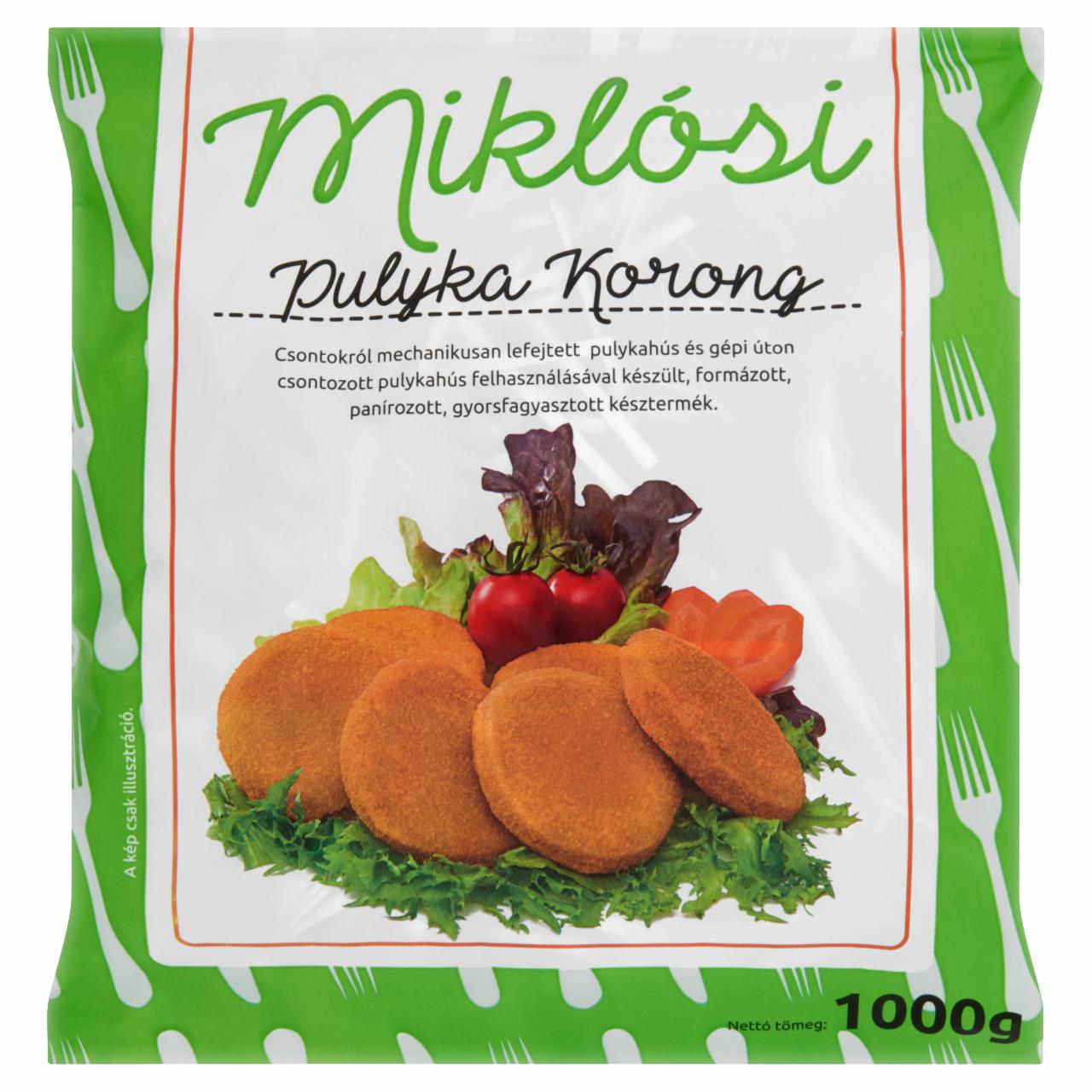 Képek - Miklósi gyorsfagyasztott, panírozott pulyka korong 1000 g