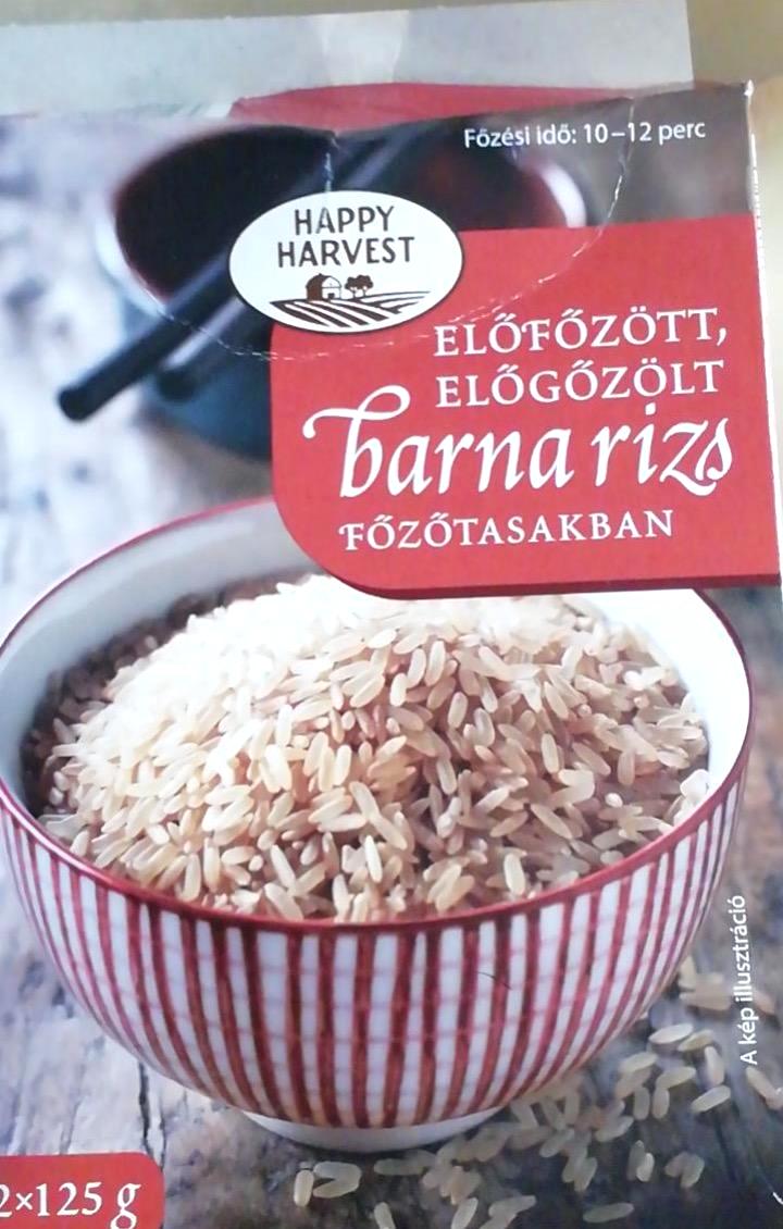 Képek - Előfőzött, előgőzölt barna rizs főzőtasakban Happy Harvest