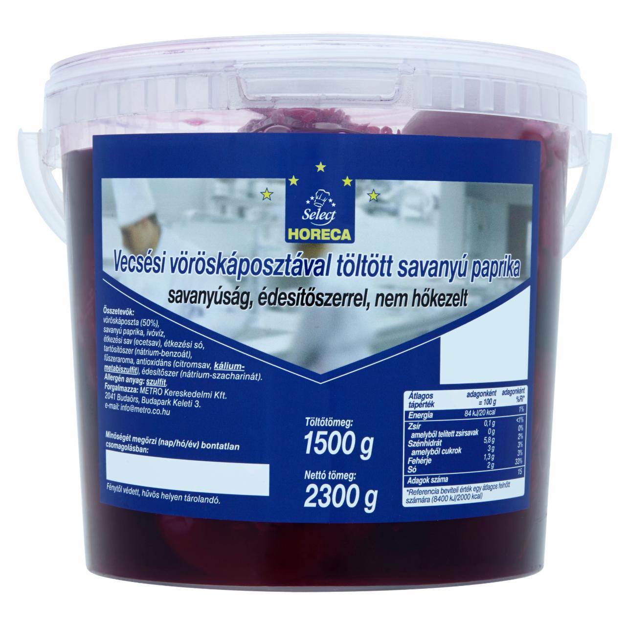 Képek - Horeca Select vecsési vöröskáposztával töltött savanyú paprika 2300 g