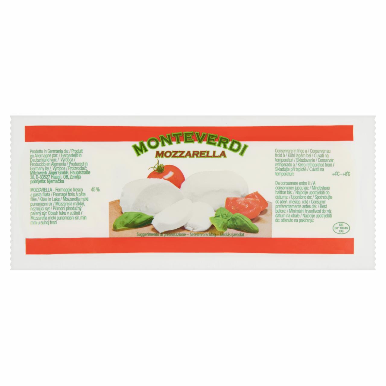 Képek - Monteverdi zsíros, lágy mozzarella sajt 400 g
