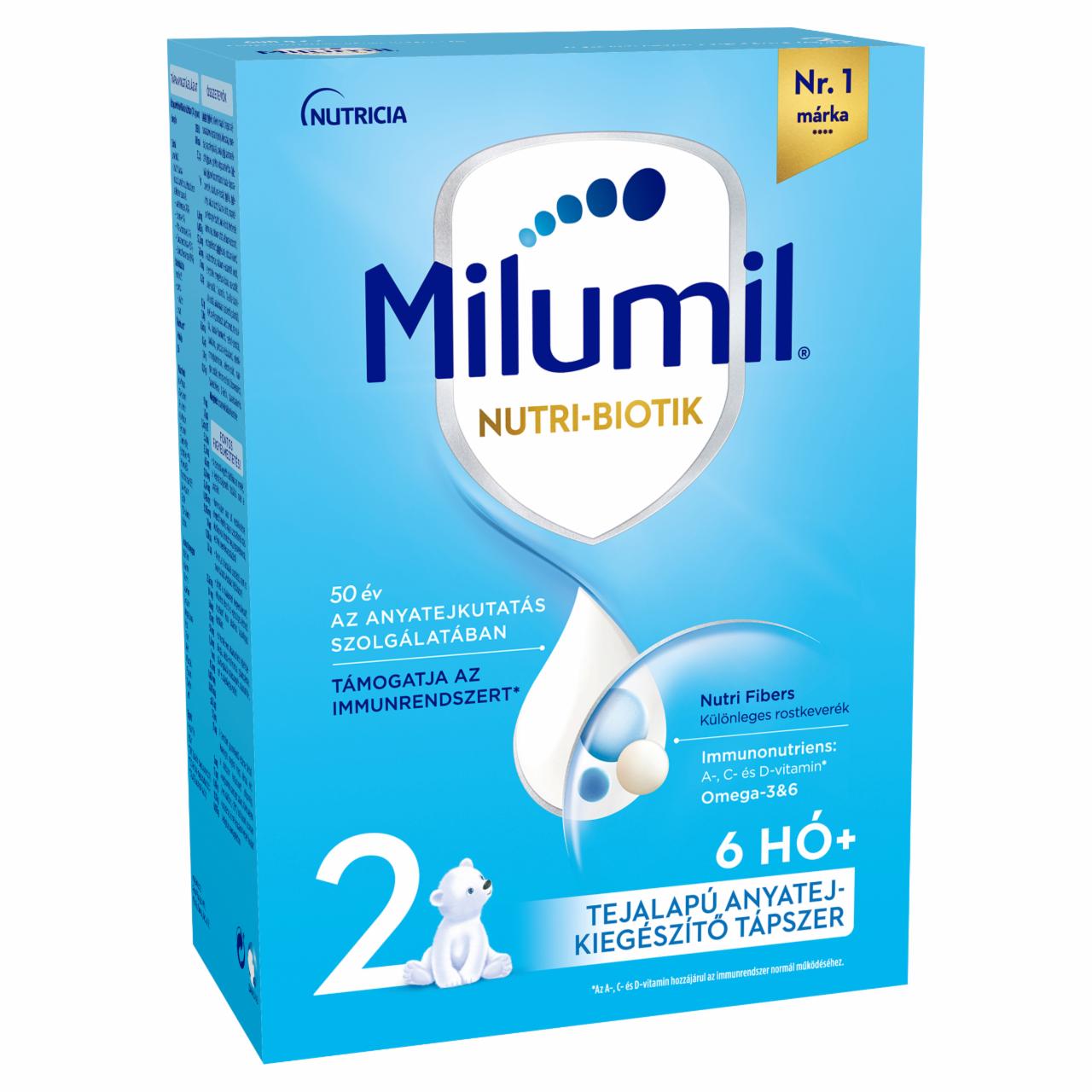 Képek - Milumil Nutri-Biotik 2 tejalapú anyatej-kiegészítő tápszer 6 hó+ 500 g