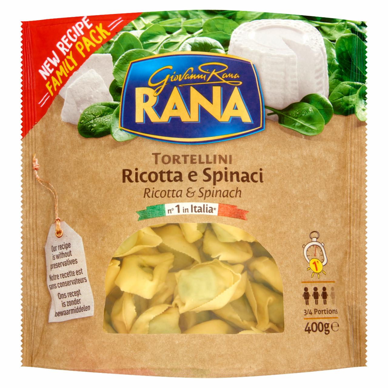 Képek - Giovanni Rana Tortellini ricottával és spenóttal töltött, friss, tojásos tészta 400 g