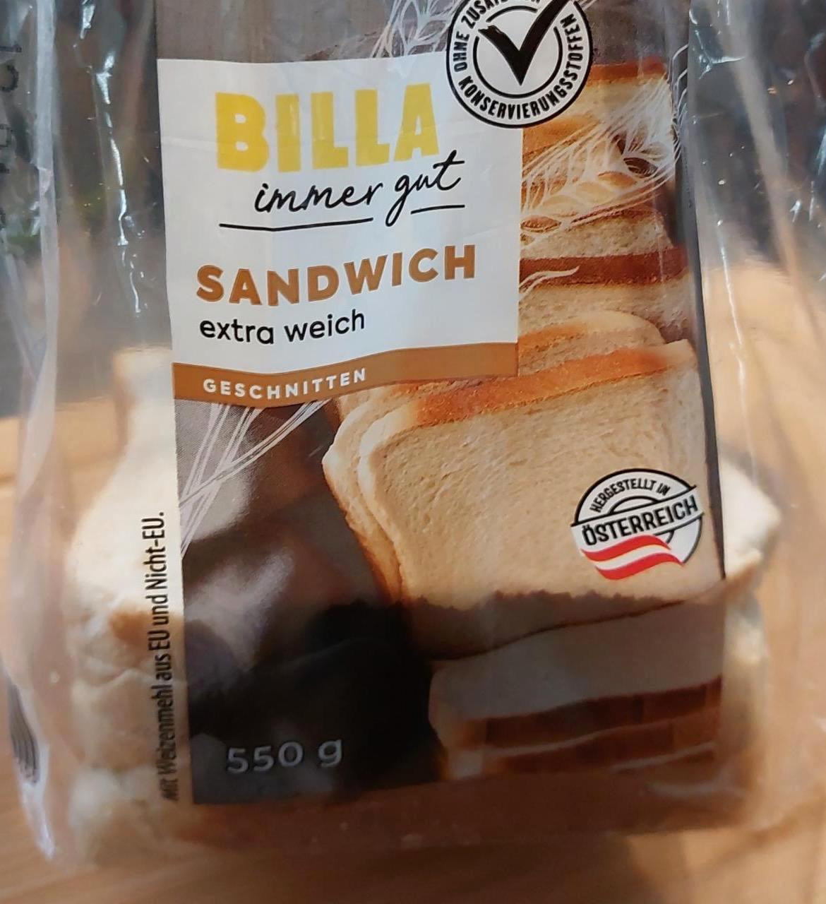 Képek - Sandwich extra weich Billa