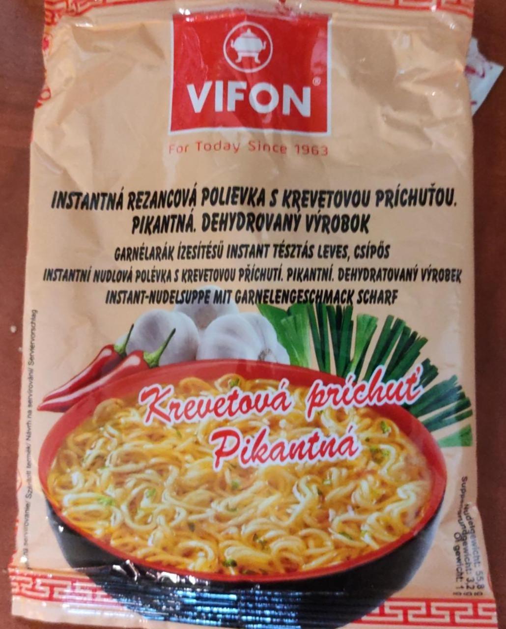 Képek - Csípős, garnélarák ízesítésű instant tésztás leves Vifon