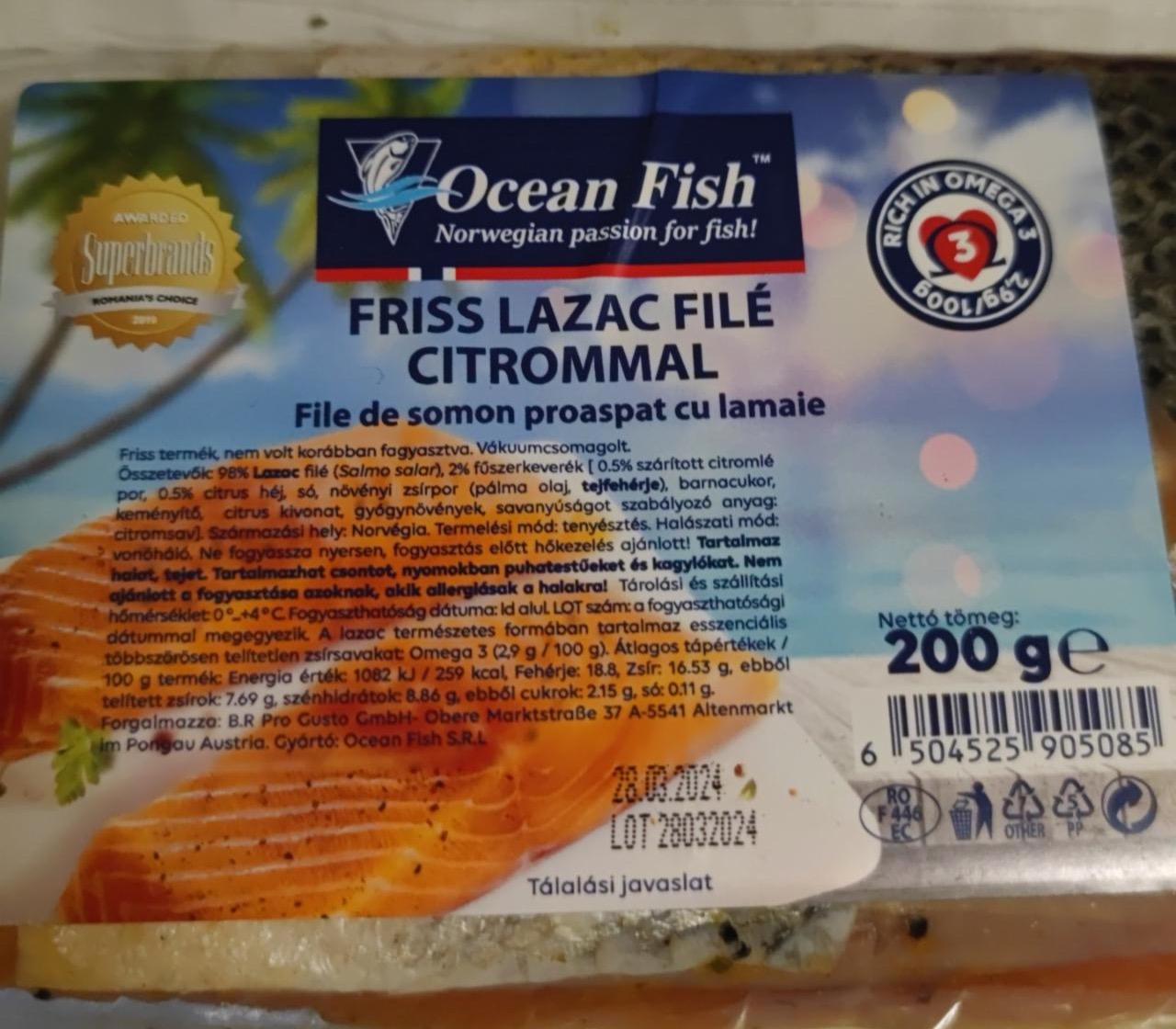 Képek - Friss lazacfilé citrommal Ocean Fish