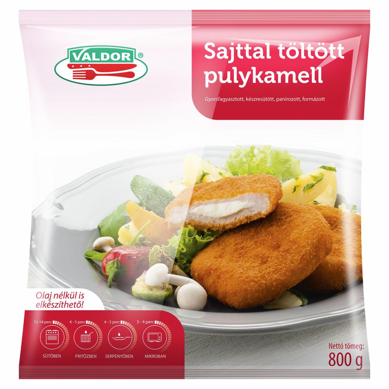 Képek - Valdor gyorsfagyasztott sajttal töltött pulykamell 800 g