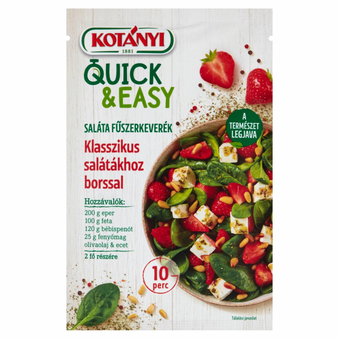 Képek - Kotányi Quick & Easy saláta fűszerkeverék klasszikus salátákhoz borssal 20 g