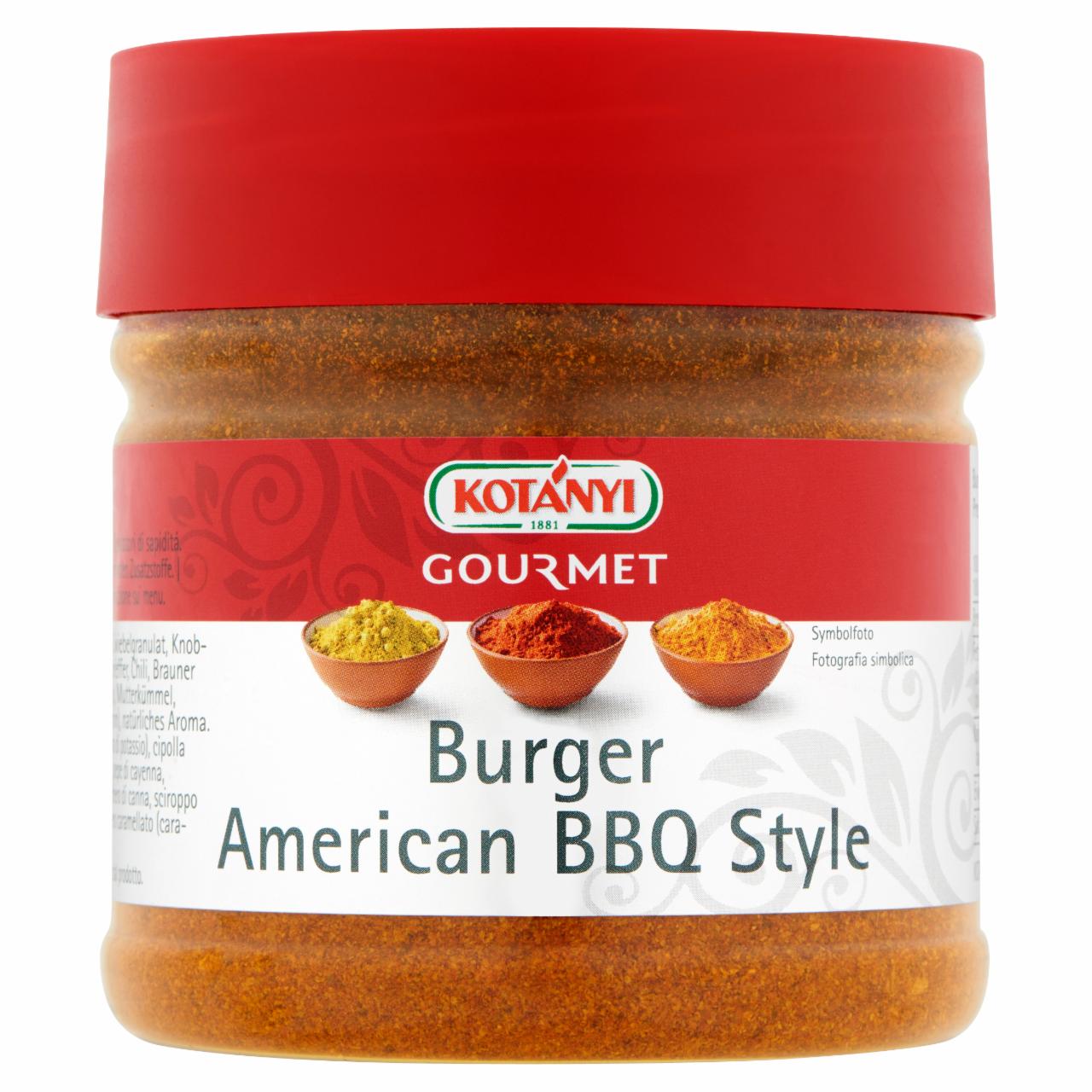 Képek - Kotányi Gourmet amerikai BBQ hamburger fűszerkeverék 225 g