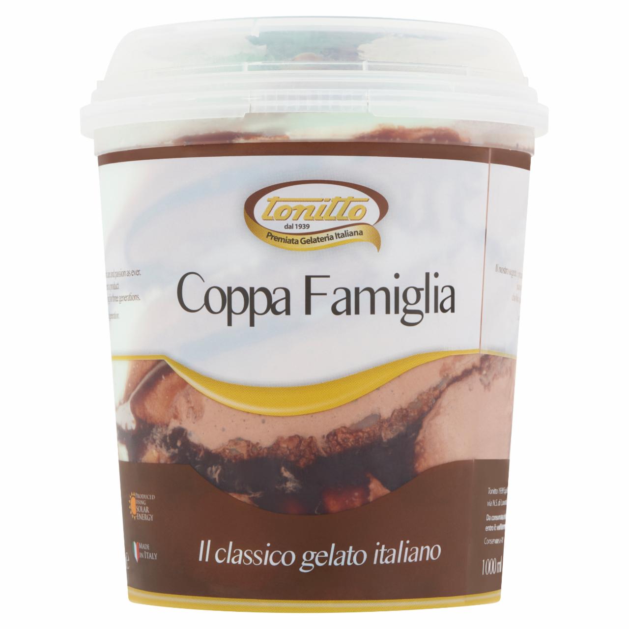 Képek - Tonitto Coppa Famiglia Menta Orientale menta és kakaó ízű jégkrém csokoládé sziruppal 1000 ml