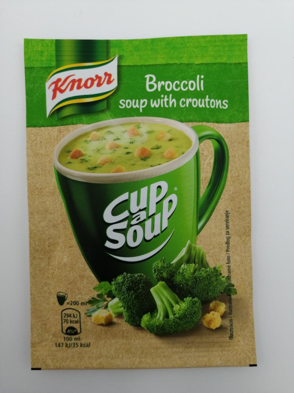 Képek - Knorr Cup a Soup instant brokkolikrémleves zsemlekockával 16 g