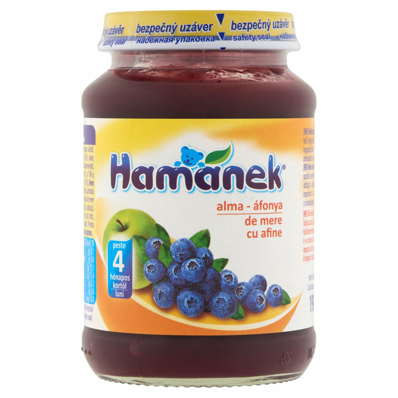 Képek - Hamánek alma-áfonya bébidesszert 4 hónapos kortól 190 g