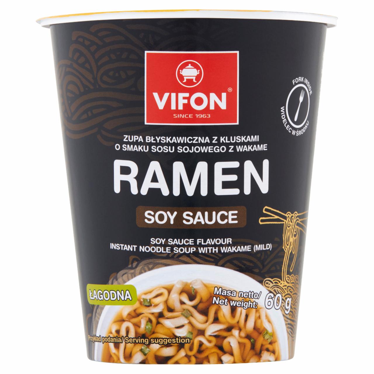 Képek - Ramen japán instant búzatésztás leves wakaméval pohárban Vifon