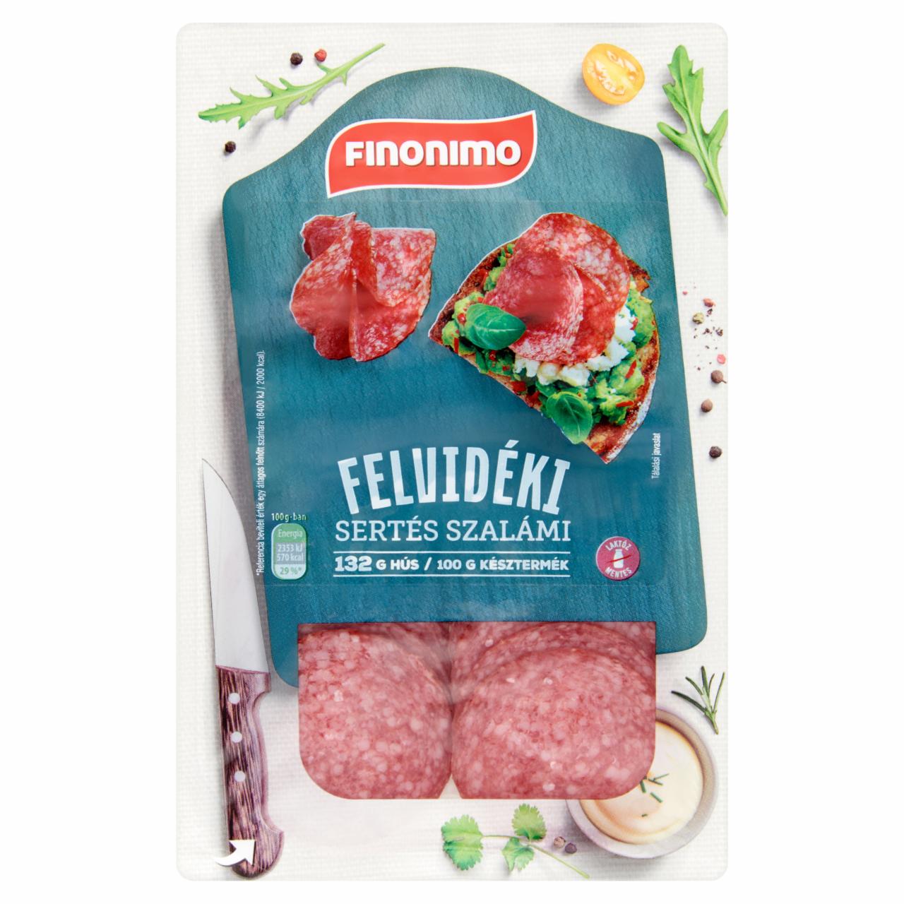 Képek - Finonimo Felvidéki szeletelt sertés szalámi 75 g