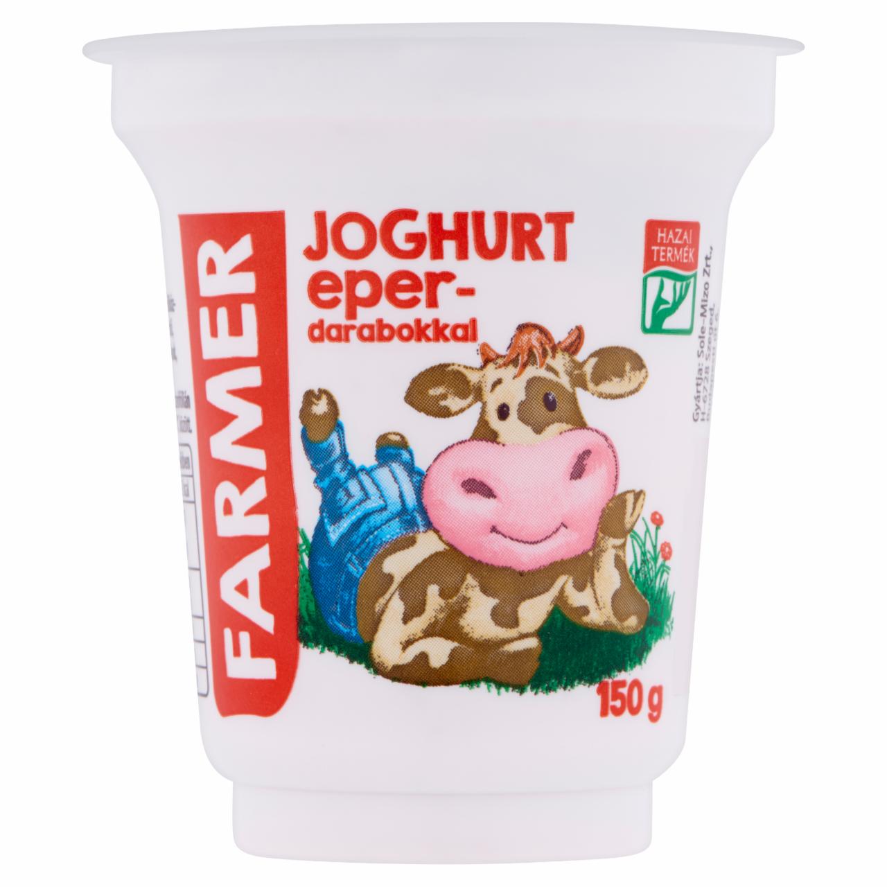 Képek - Farmer joghurt eperdarabokkal 150 g