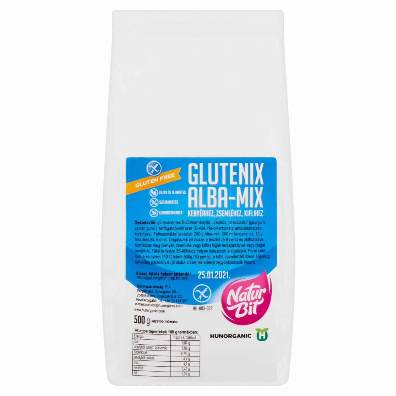 Képek - Naturbit Glutenix Alba-Mix kenyérhez, zsemléhez, kiflihez 500 g