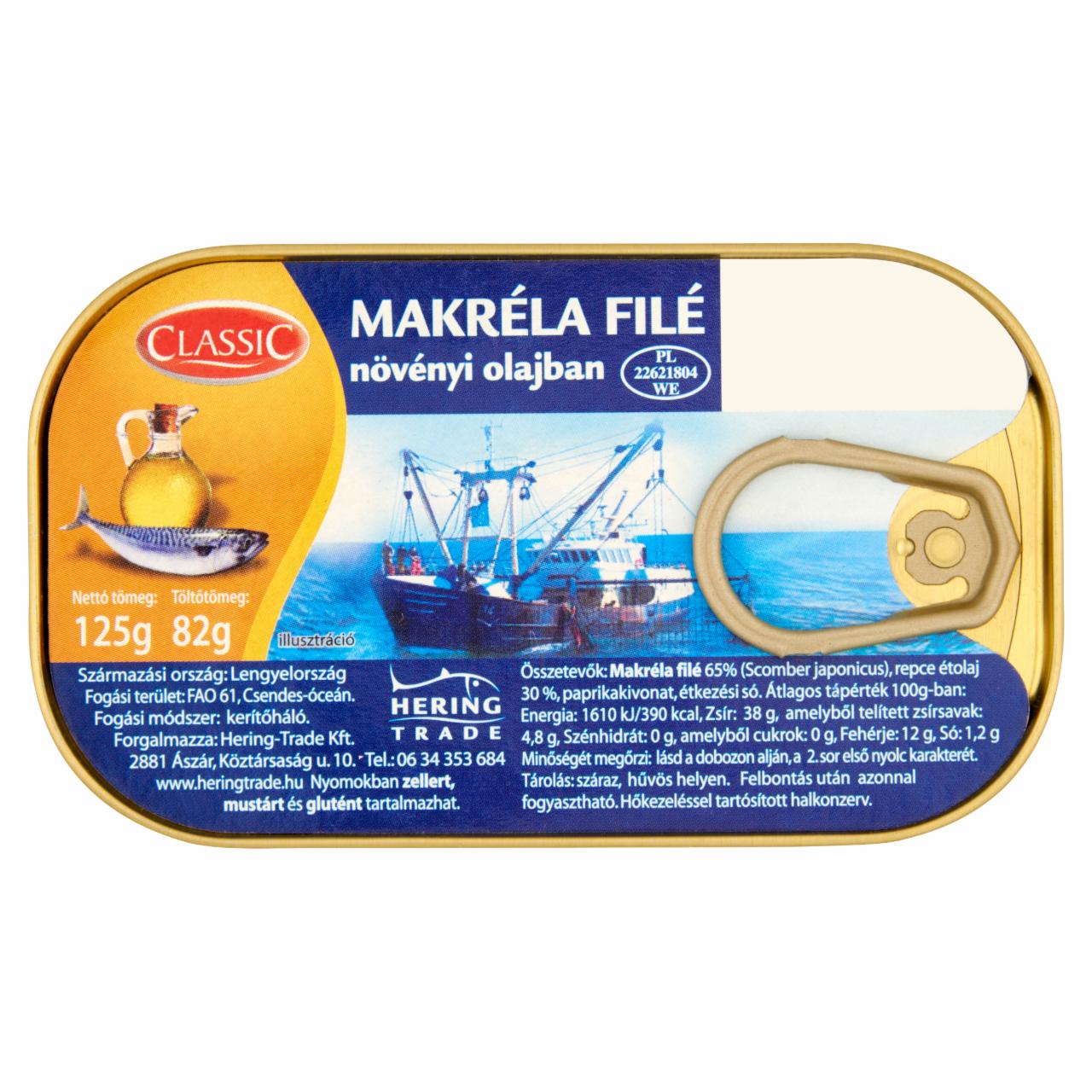 Képek - Classic makréla filé növényi olajban 125 g