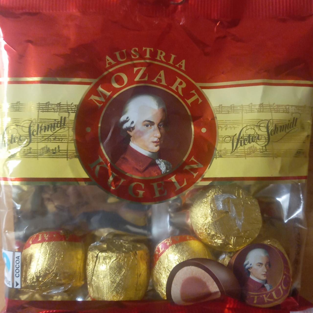 Képek - Mozart Kugeln praliné, marcipánnal és mogyorókrémmel töltve, csokoládéval bevonva 297 g