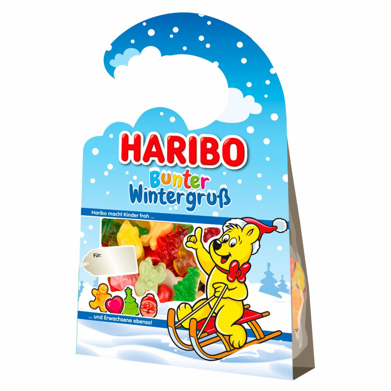 Képek - Haribo Bunter Wintergruß gyümölcsízű gumicukorka 100 g