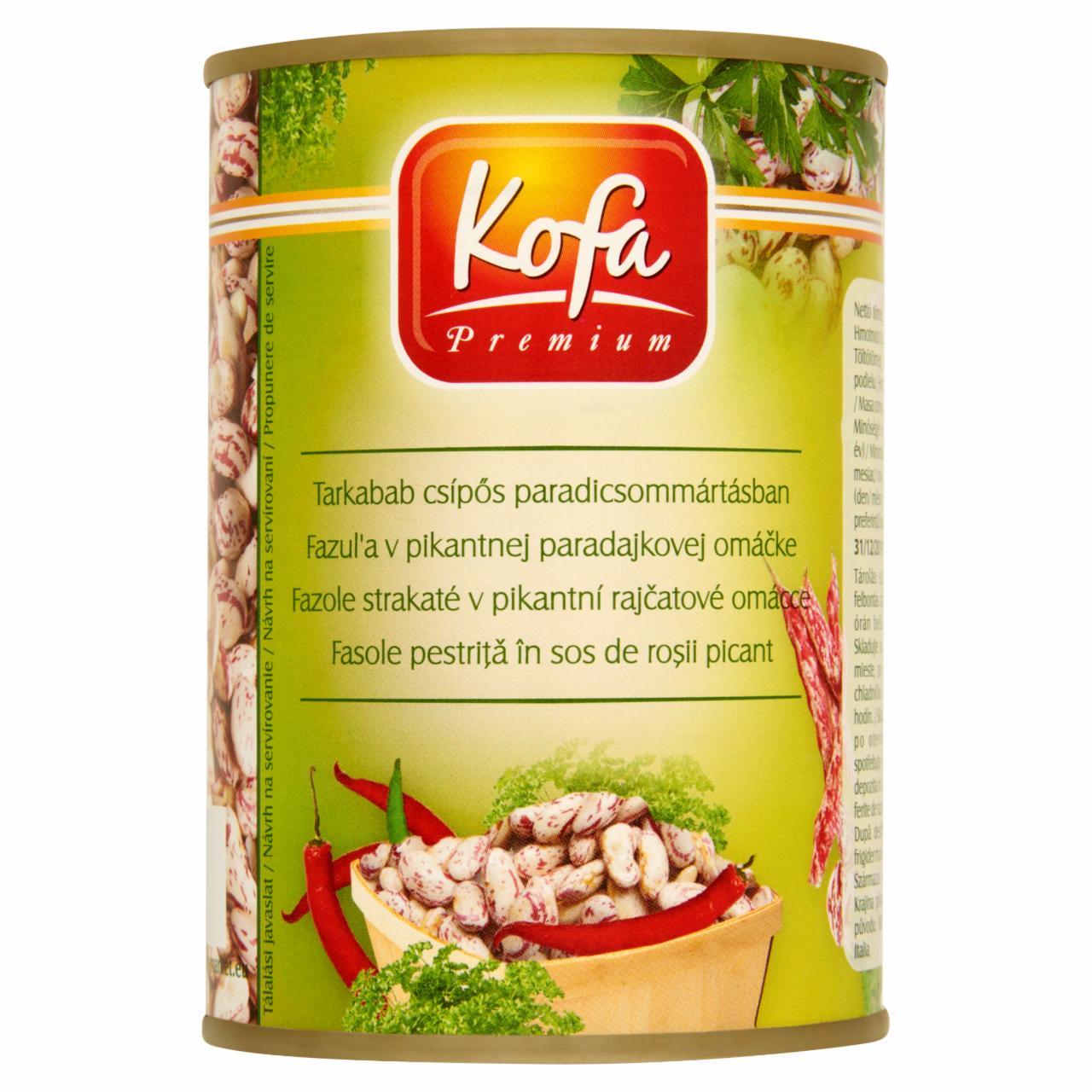 Képek - Kofa Premium tarkabab csípős paradicsommártásban 400 g