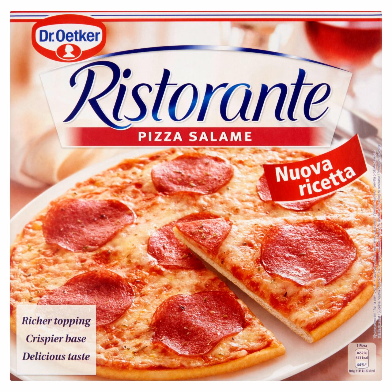 Képek - Dr. Oetker Ristorante Pizza Salame gyorsfagyasztott pizza sajttal és szalámival 320 g