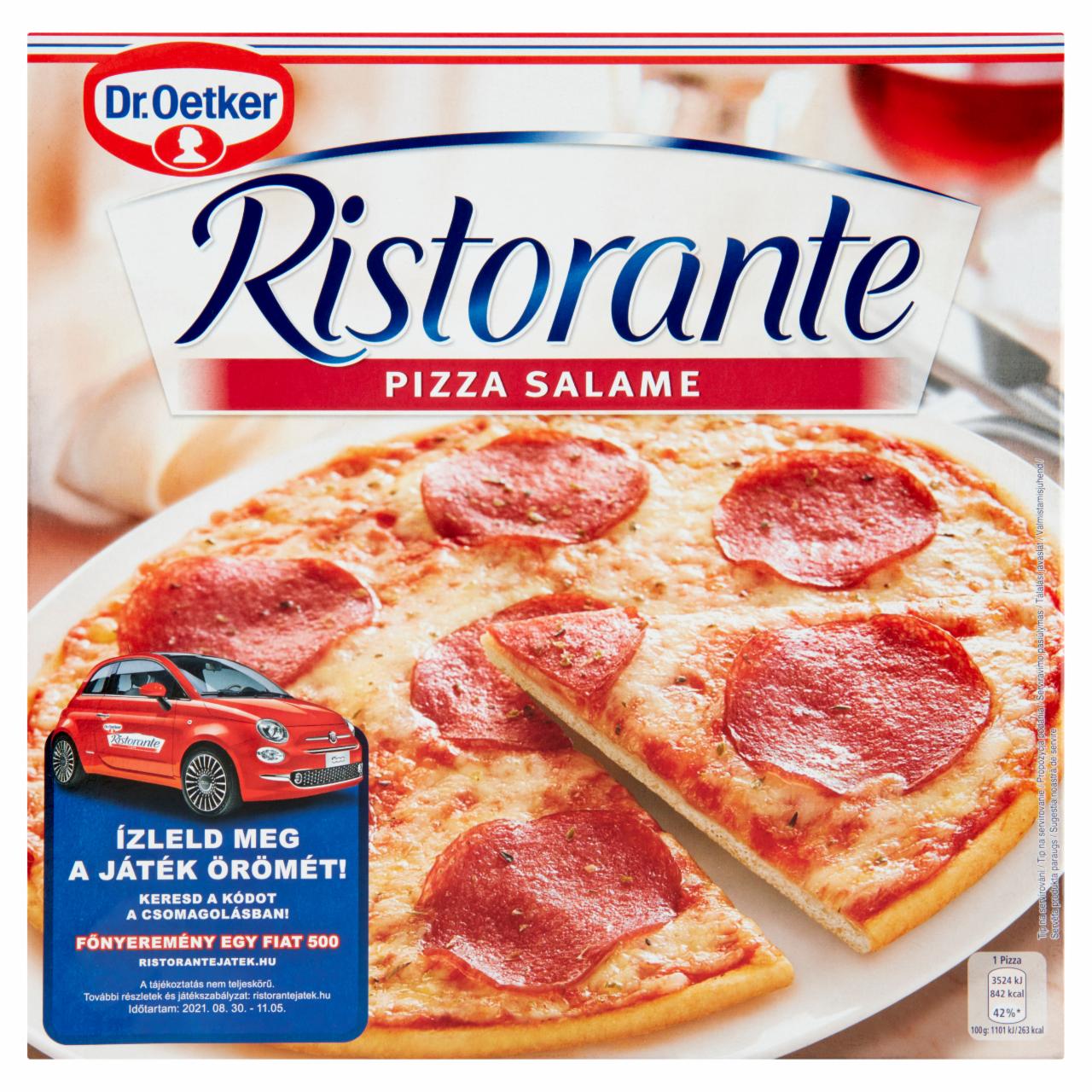 Képek - Dr. Oetker Ristorante Pizza Salame gyorsfagyasztott pizza sajttal és szalámival 320 g