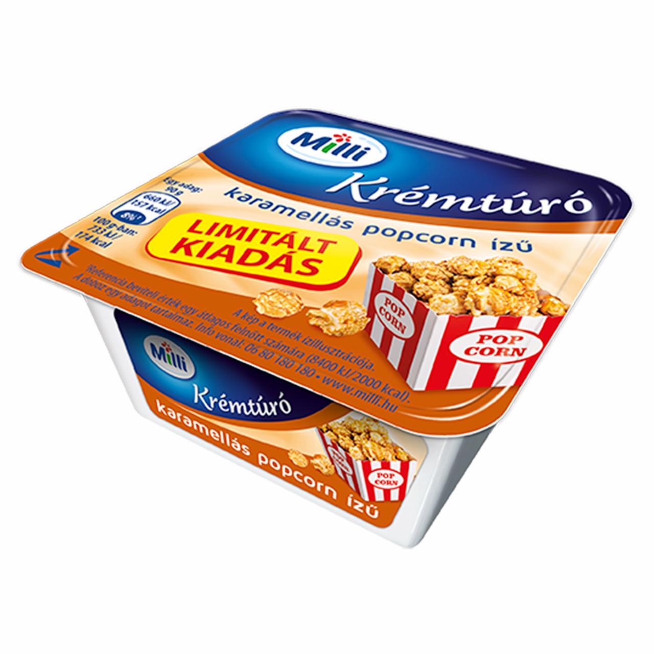 Képek - Milli karamellás popcorn ízű krémtúró 90 g