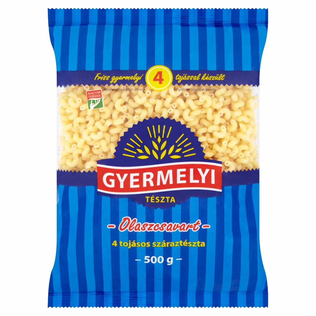 Képek - Gyermelyi olaszcsavart 4 tojásos száraztészta 500 g