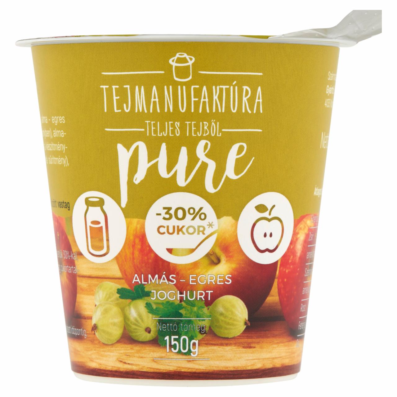 Képek - Tejmanufaktúra Pure almás-egres joghurt 150 g
