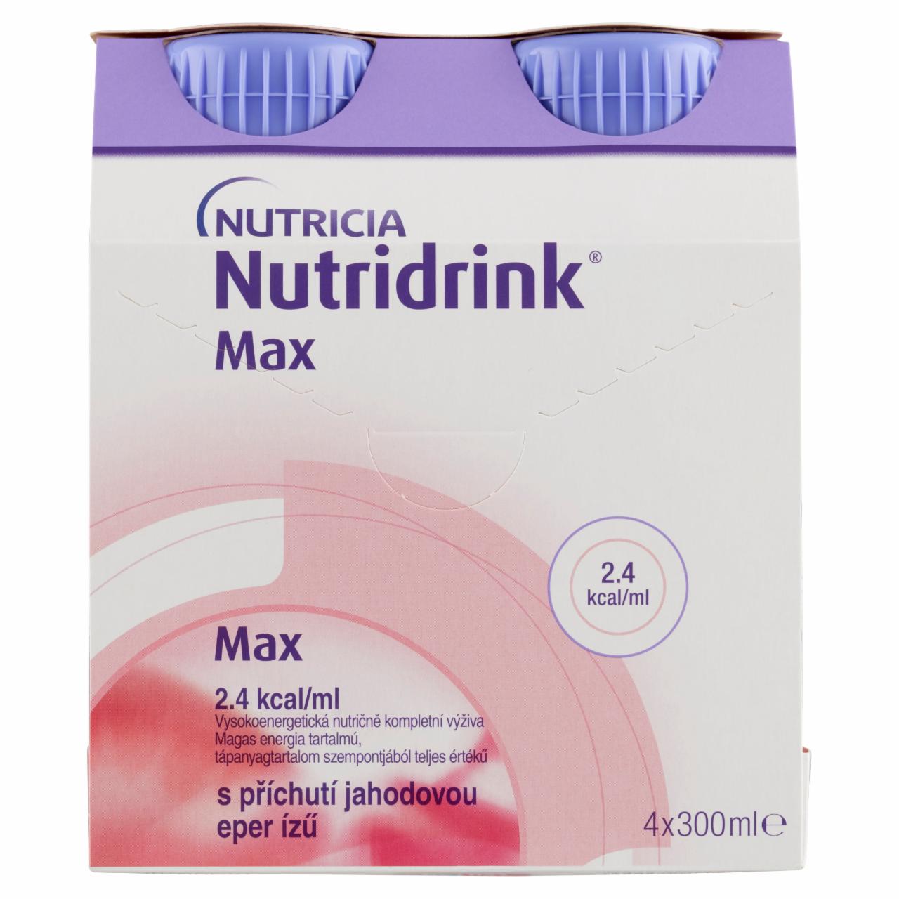 Képek - Nutridrink Max eper ízű speciális gyógyászati célra szánt élelmiszer 24 x 300 ml