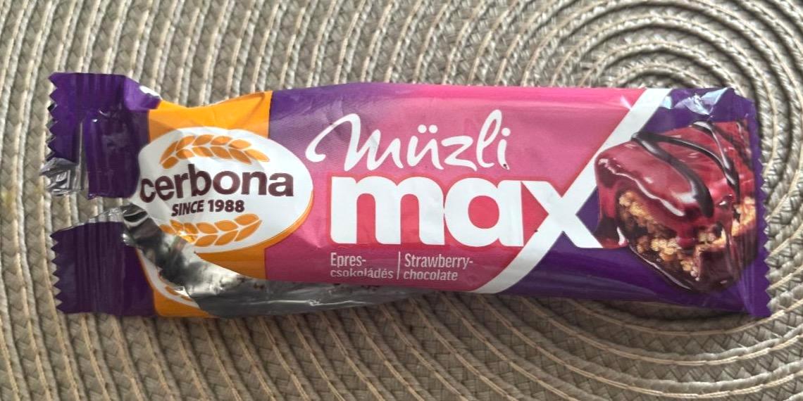 Képek - Cerbona Müzli Max epres-csokoládés müzliszelet 30 g