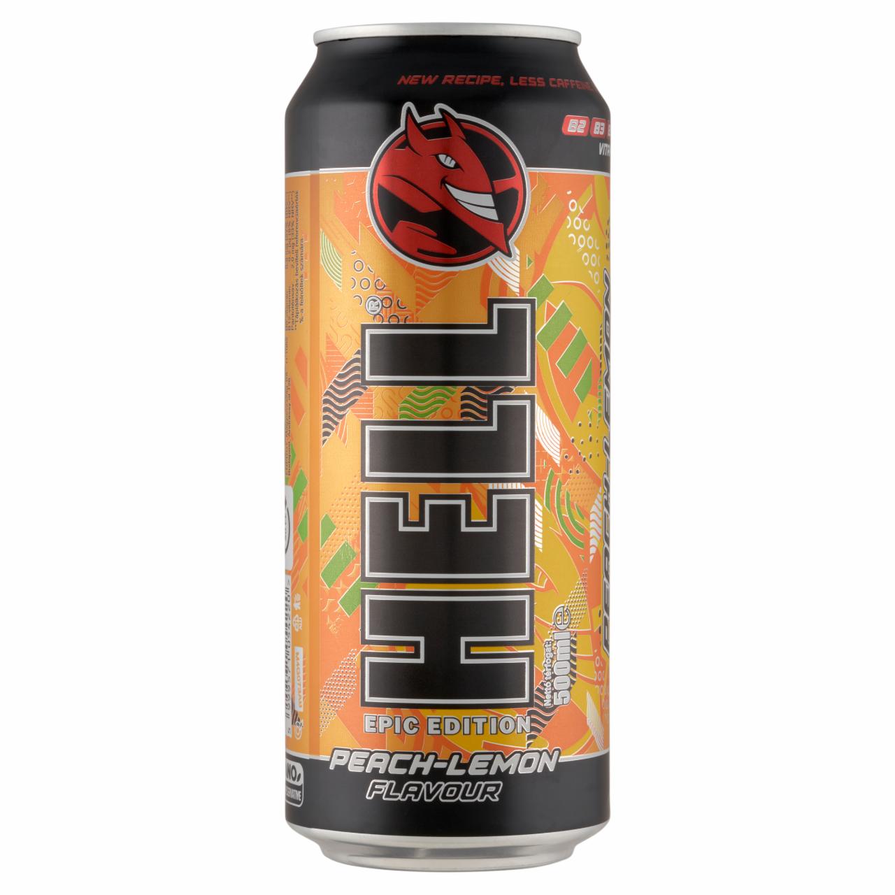 Képek - HELL Epic Edition piros őszibarack citrom lime futtifruttiízű koffeintartalmú szénsavas ital 500 ml