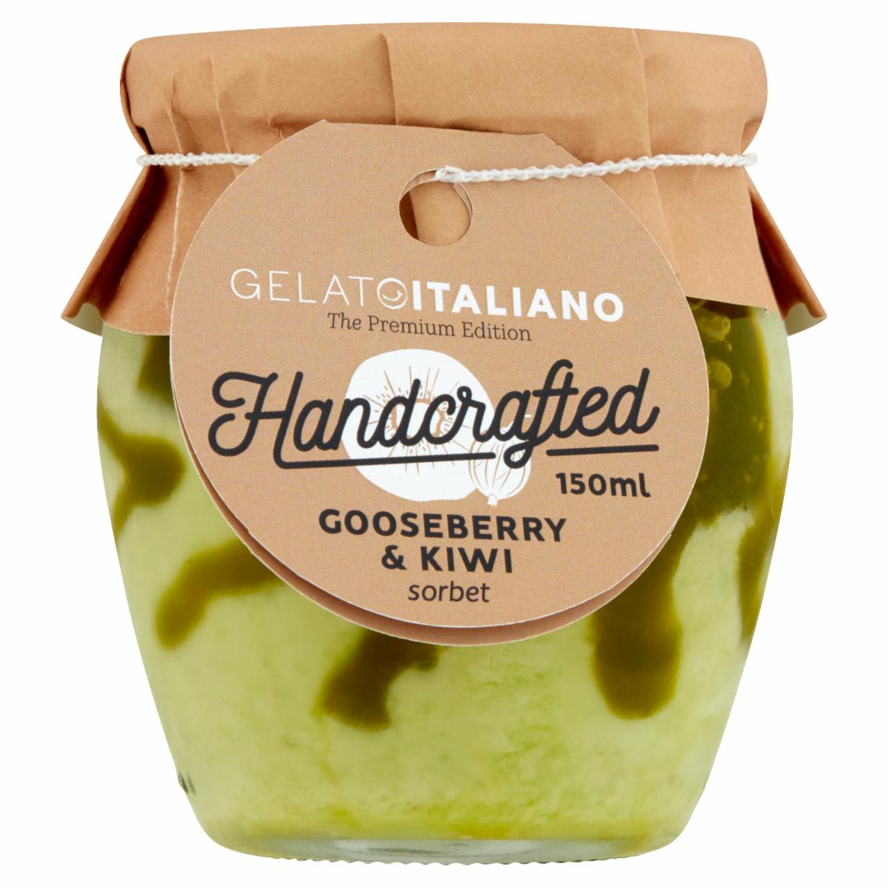 Képek - Gelato Italiano Handcrafted egres sorbet kivi öntettel 150 ml