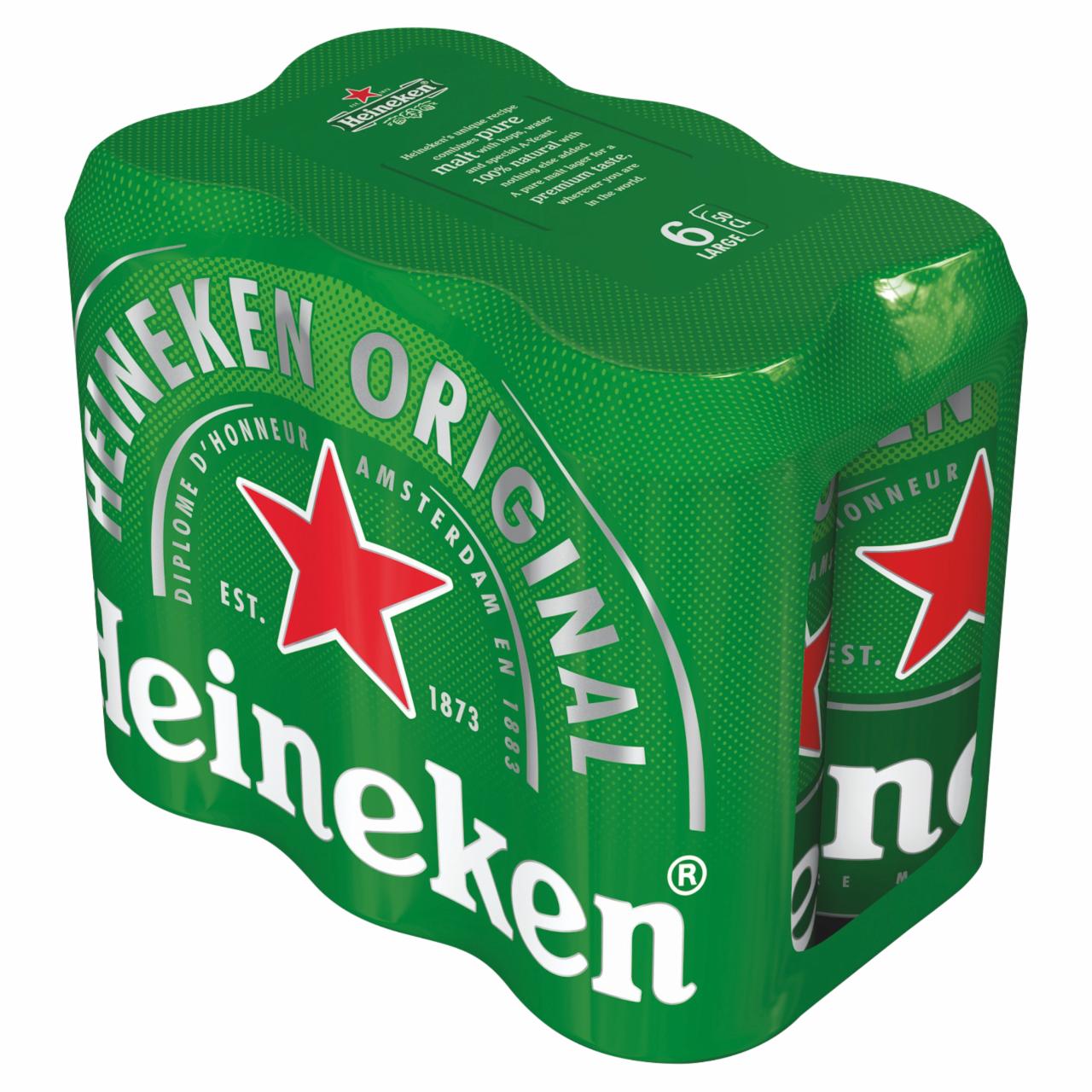 Képek - Heineken minőségi világos sör 5% 6 x 0,5 l doboz