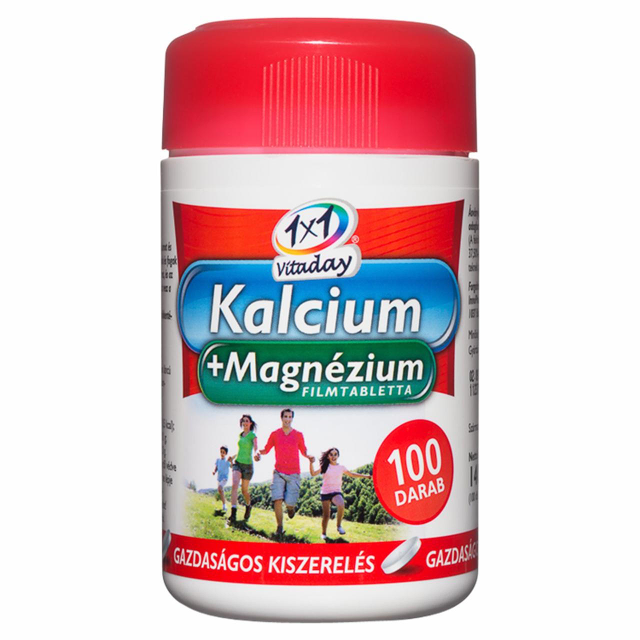 Képek - 1x1 Vitaday Kalcium+Magnézium étrend-kiegészítő filmtabletta 100 db 140 g