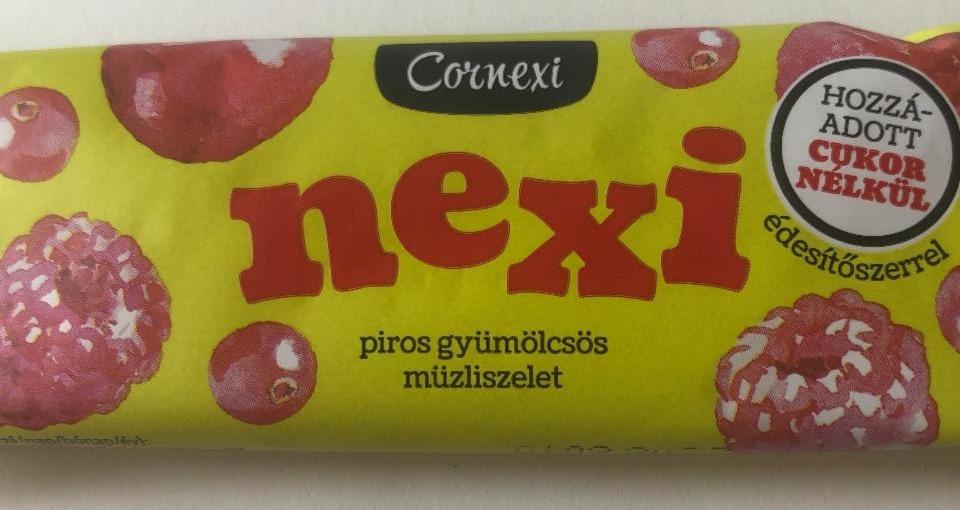 Képek - Nexi piros gyümölcsös müzliszelet Cornexi