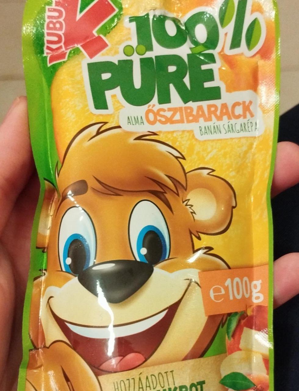 Képek - Kubu 100% gyümölcs püré alma, őszibarack, banán, sárgarépa