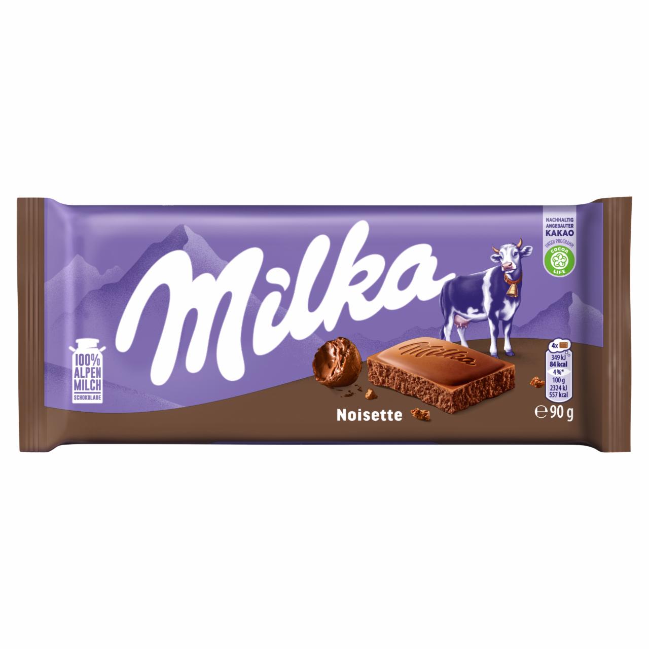 Képek - Milka Noisette alpesi tej felhasználásával készült tejcsokoládé mogyorómasszával 90 g