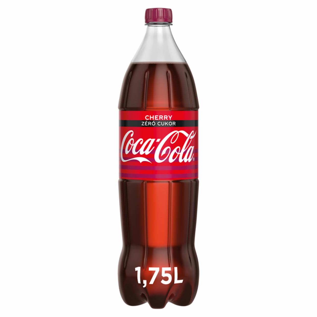 Képek - Coca-Cola Zero Cherry colaízű energiamentes szénsavas üdítőital cseresznye ízesítéssel 1,75 l