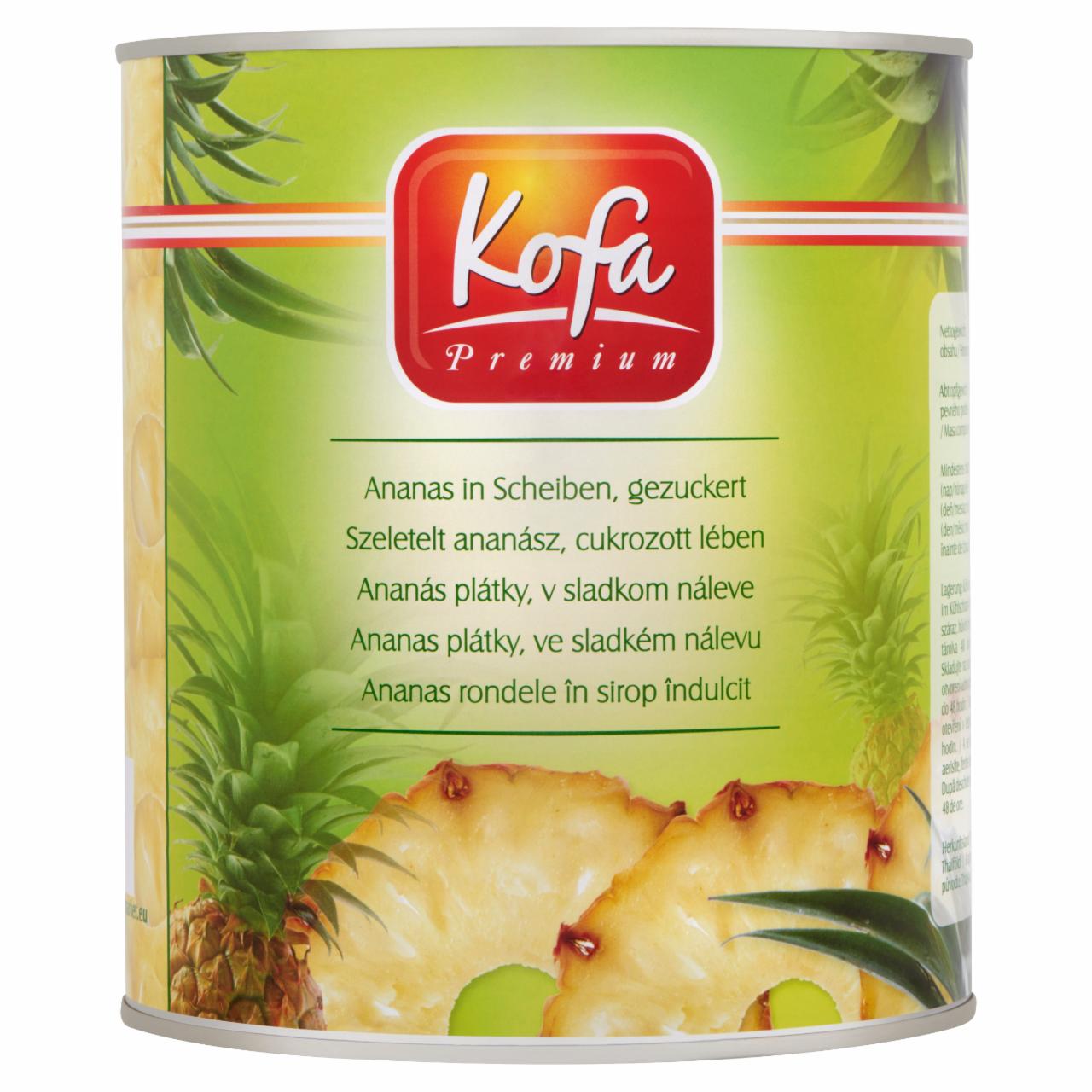 Képek - Kofa Premium szeletelt ananász cukrozott lében 3050 g