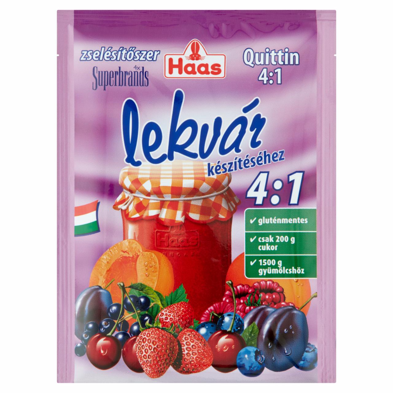 Képek - Haas Quittin 4:1 zselésítőszer lekvár készítéséhez 21,5 g