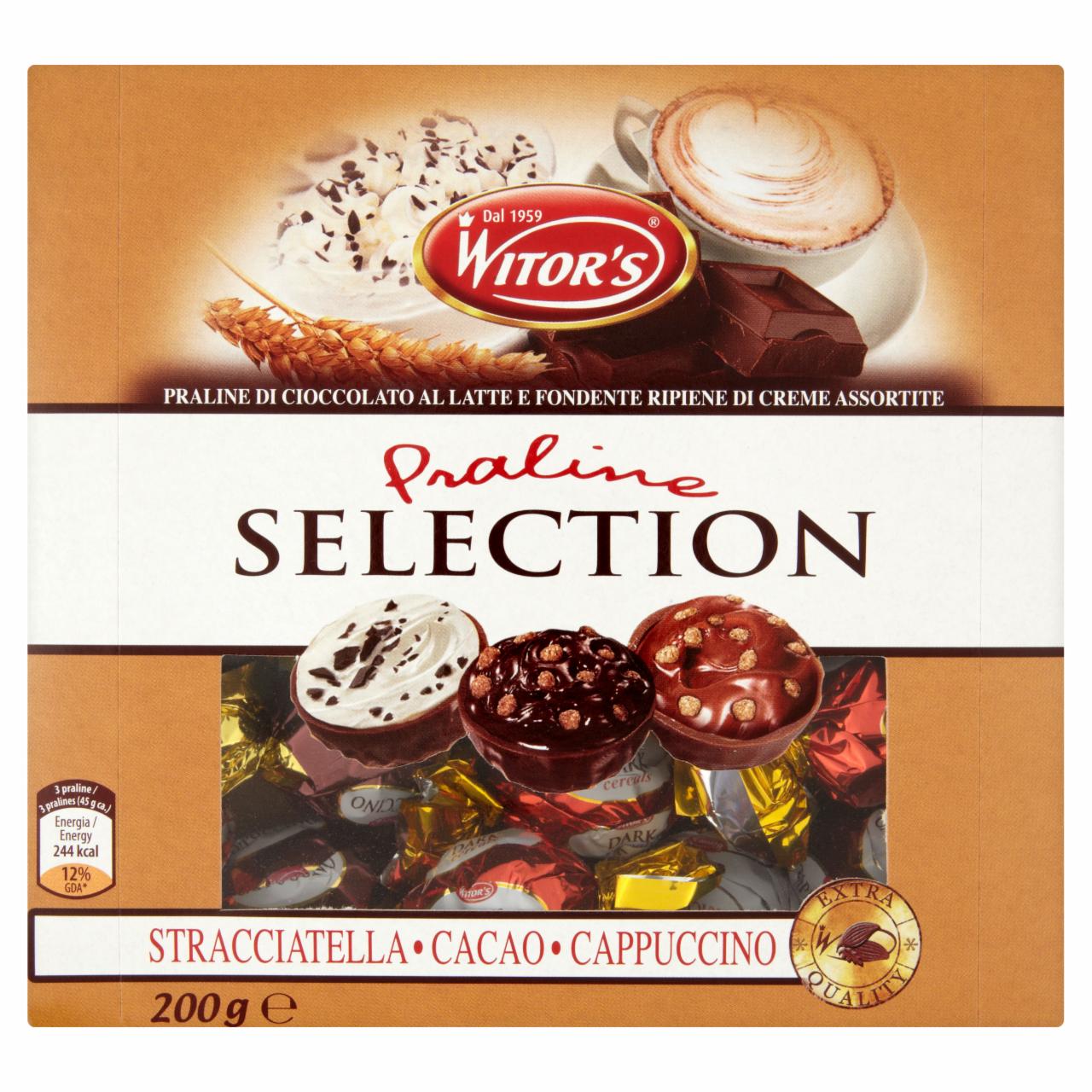 Képek - Witor's Praline Selection vegyes töltött praliné tejcsokoládéval és étcsokoládéval 200 g
