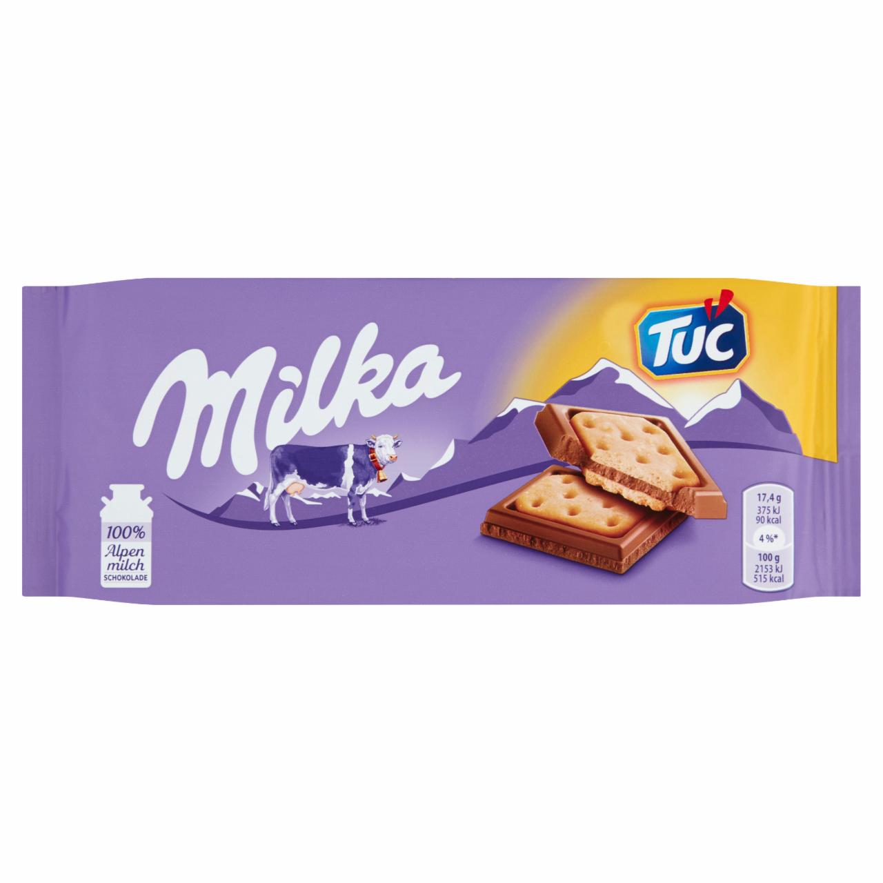 Képek - Milka Tuc alpesi tejcsokoládé sós krékerrel 87 g