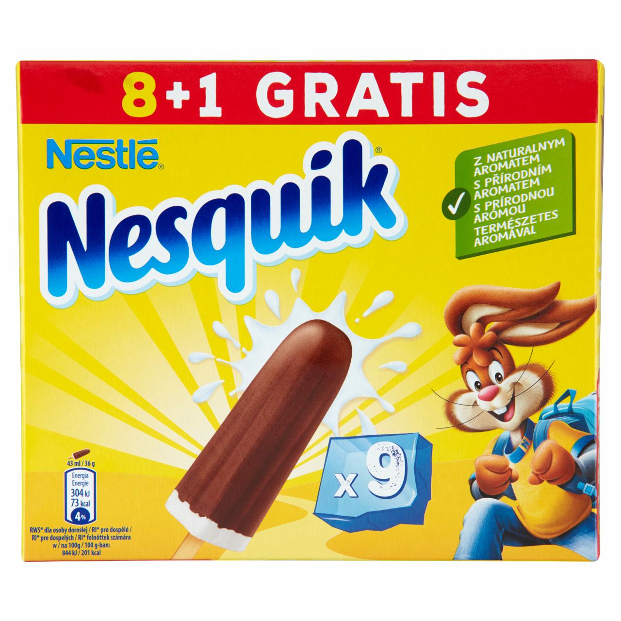 Képek - Nesquik kakaós jégkrém és vanília ízű jégkrém 9 db 387 ml