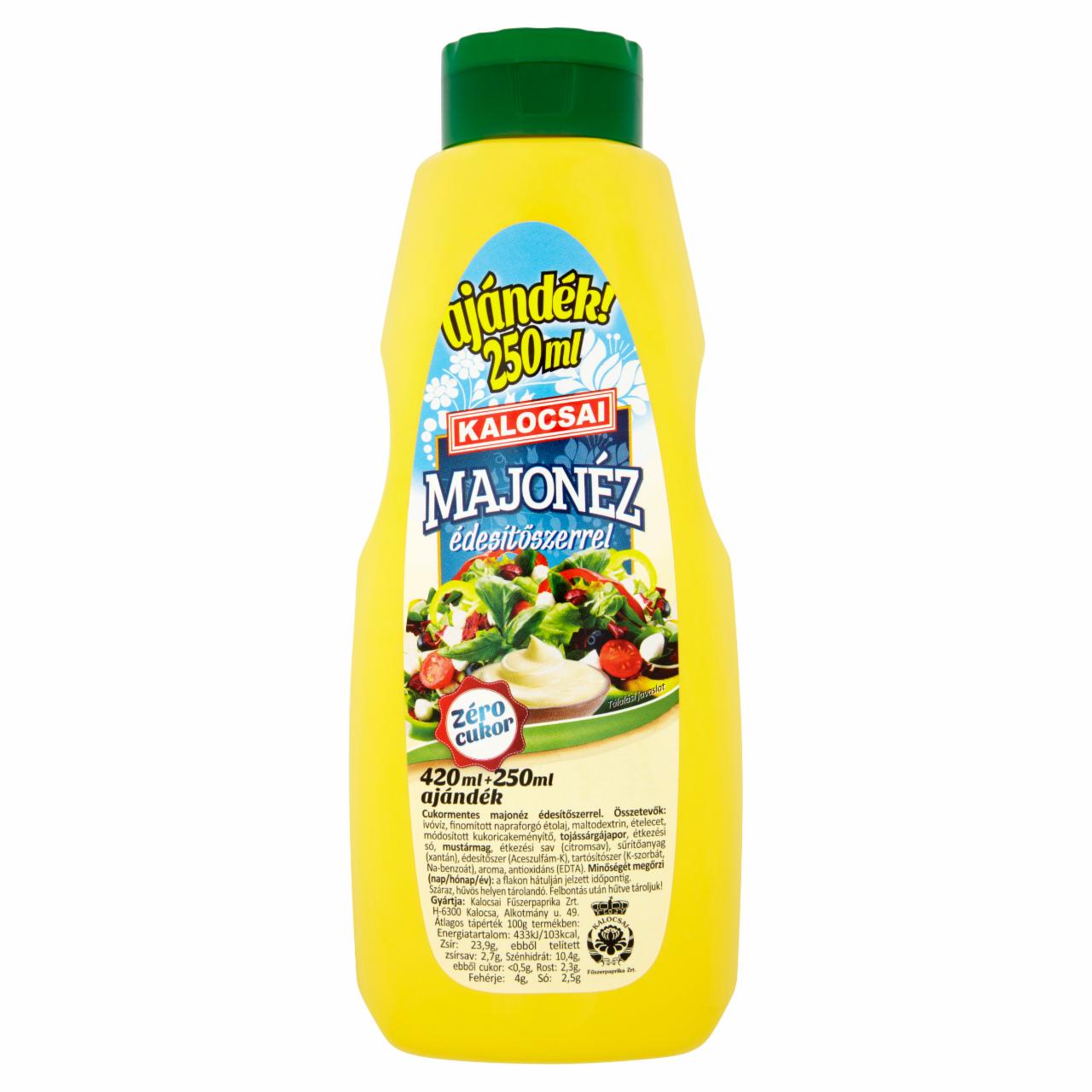 Képek - Kalocsai majonéz édesítőszerrel 420 ml + 250 ml